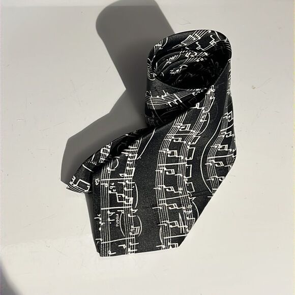 Dimoda Hand Made Musical Music Note Neck Tie - Picture 7 of 9